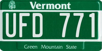 VT license plate UFD771