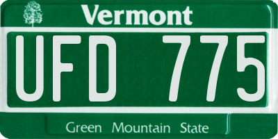 VT license plate UFD775