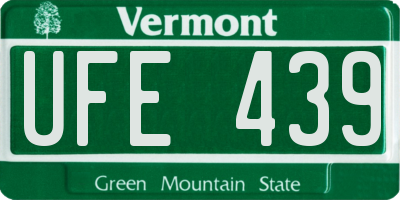VT license plate UFE439
