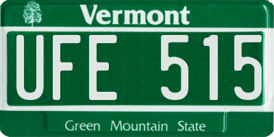 VT license plate UFE515