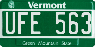 VT license plate UFE563