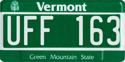VT license plate UFF163