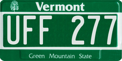VT license plate UFF277