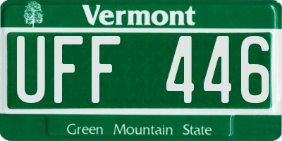 VT license plate UFF446