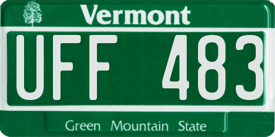 VT license plate UFF483
