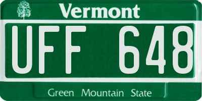 VT license plate UFF648