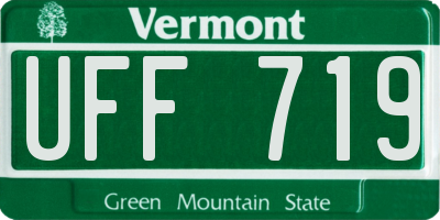VT license plate UFF719