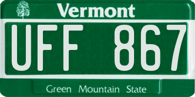 VT license plate UFF867