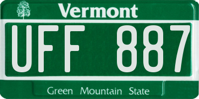 VT license plate UFF887
