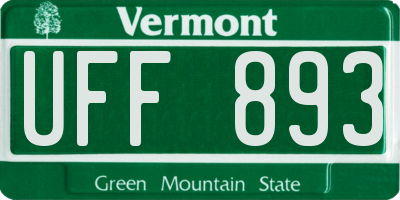 VT license plate UFF893