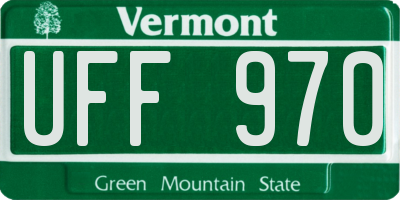 VT license plate UFF970