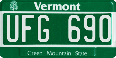 VT license plate UFG690