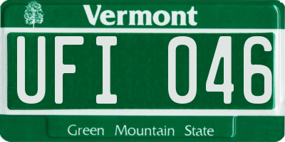 VT license plate UFI046