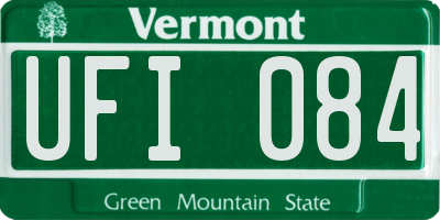 VT license plate UFI084