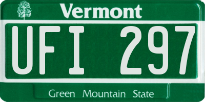 VT license plate UFI297