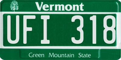 VT license plate UFI318