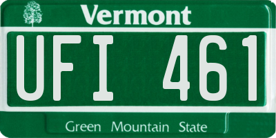 VT license plate UFI461
