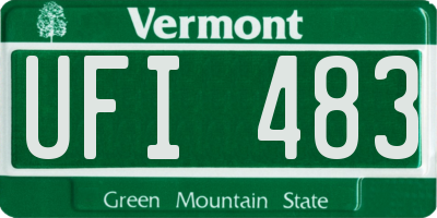 VT license plate UFI483