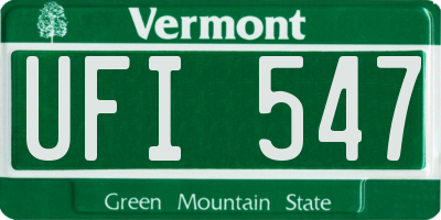VT license plate UFI547
