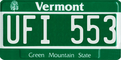 VT license plate UFI553