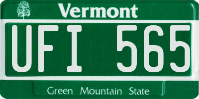 VT license plate UFI565