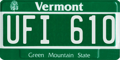 VT license plate UFI610