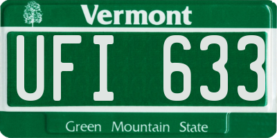 VT license plate UFI633