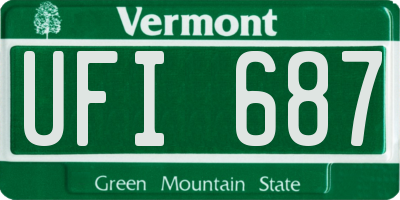 VT license plate UFI687
