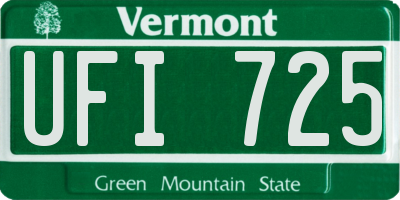 VT license plate UFI725