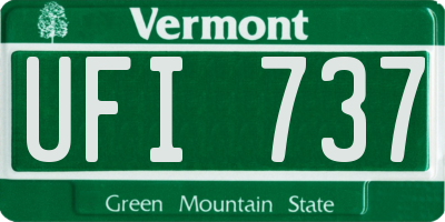 VT license plate UFI737