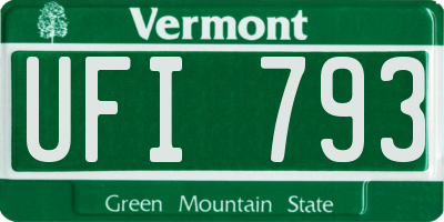 VT license plate UFI793