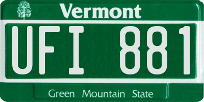 VT license plate UFI881