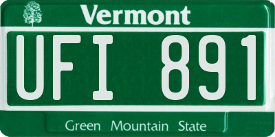 VT license plate UFI891