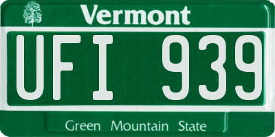 VT license plate UFI939