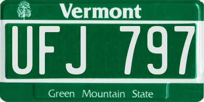 VT license plate UFJ797