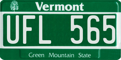 VT license plate UFL565