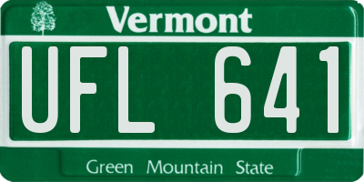VT license plate UFL641
