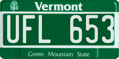 VT license plate UFL653