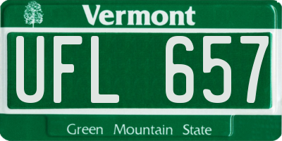 VT license plate UFL657