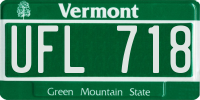VT license plate UFL718