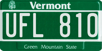 VT license plate UFL810