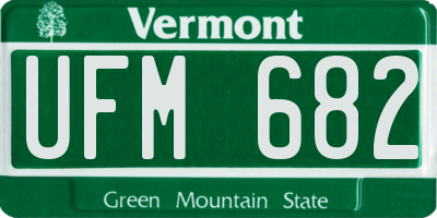 VT license plate UFM682