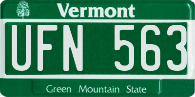 VT license plate UFN563