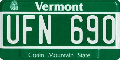 VT license plate UFN690