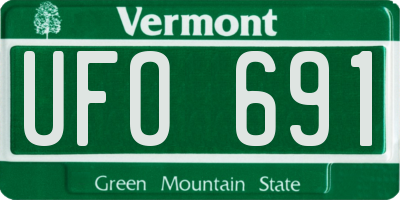 VT license plate UFO691