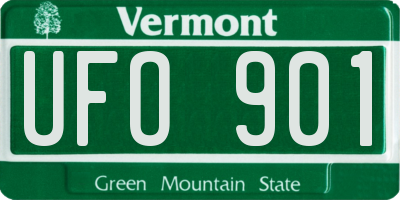 VT license plate UFO901