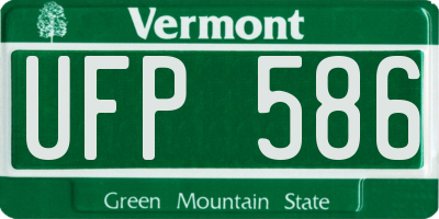 VT license plate UFP586