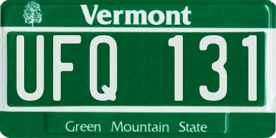VT license plate UFQ131