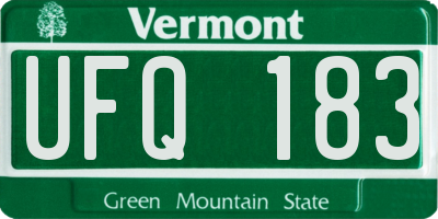VT license plate UFQ183