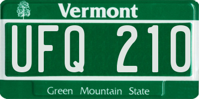 VT license plate UFQ210